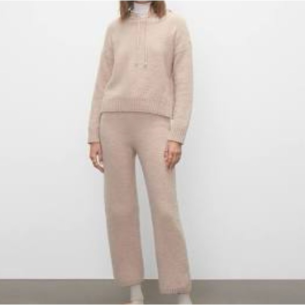 Worn once Club Monaco Light Pink Boucle Set Hoodie and Pant Set